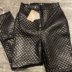 Black Pleather Pants NWT